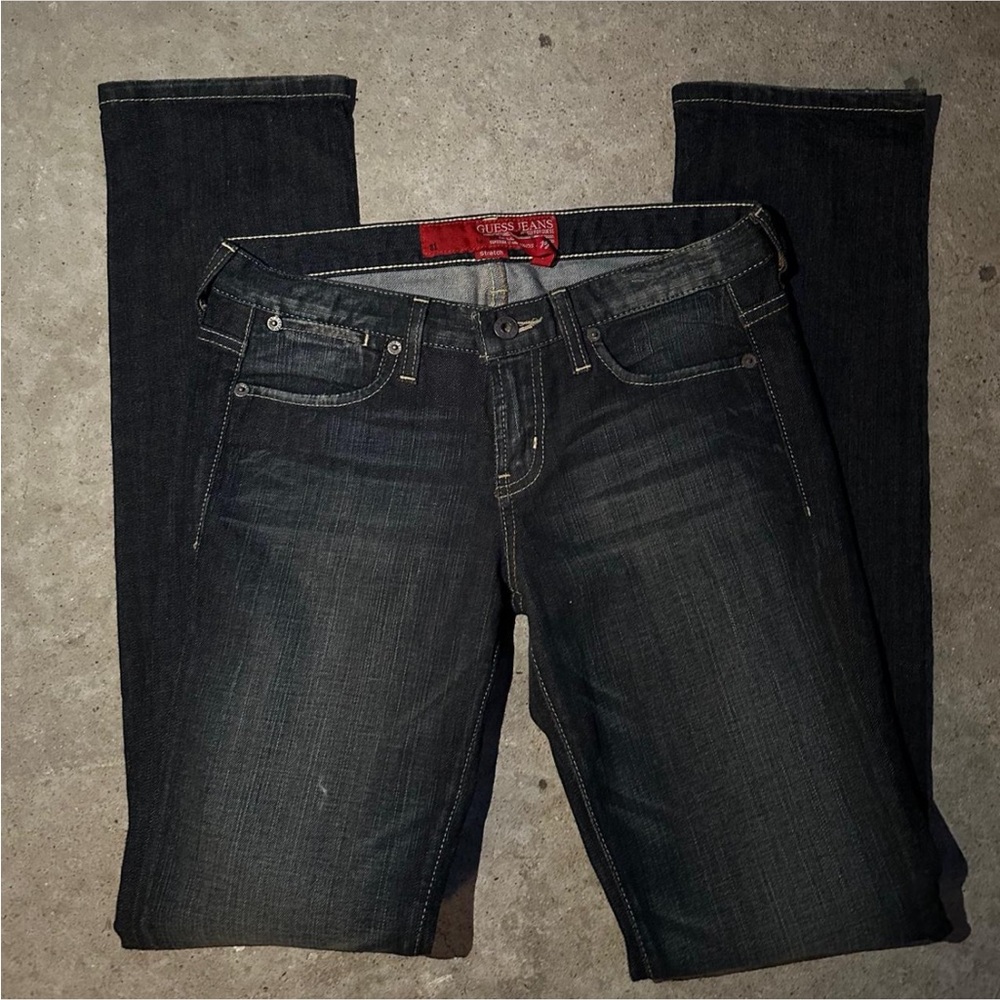 Guess Women's Dark Wash Straight Leg Jeans